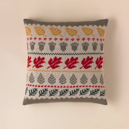 Fall Fauna Pillow Cover in Main Street Yarns Shiny + Soft - Downloadable PDF