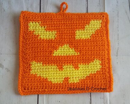 Jack O'Lantern Face Pot Holder