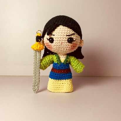 Flower Warrior Princess amigurumi