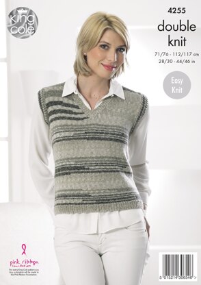 Slipover & Waistcoat in King Cole DK - 4255 - Downloadable PDF