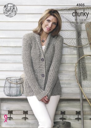 Jacket & Gilet in King Cole Chunky - 4505 - Downloadable PDF