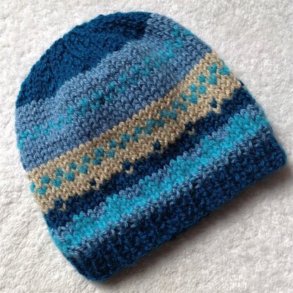 Blue  pattern beanie