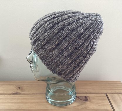 The First Ribbed Beanie Hat Pattern