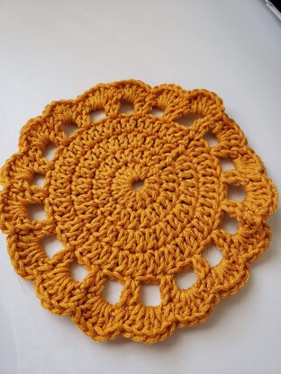 Crochet Sunflower Coasters