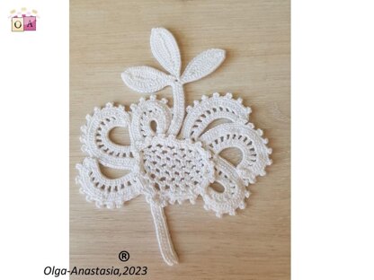 Crochet antique fantasy flower