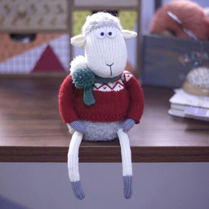 Christmas sheep Simon - knitting pattern