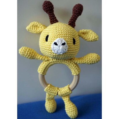 Crochet Pattern Baby Rattle Giraffe!