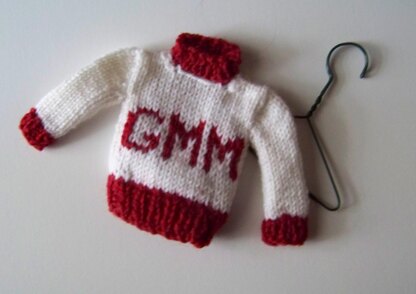 Christmas Tree Ornament Tiny Monogram/Heart Pullover