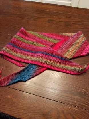 diagonal shawlette