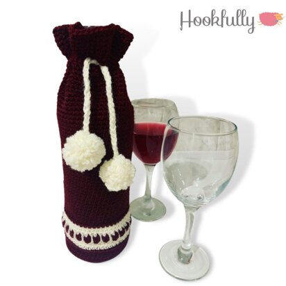 Christmas wine cosy