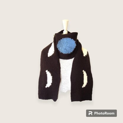 Blue Moon Lunar Phase Scarf