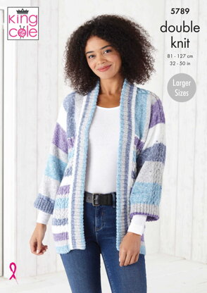 Sweater and Jacket Knitted in King Cole Harvest DK \n - 5789 - Downloadable PDF