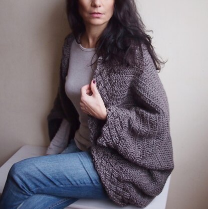 Celtic cable cocoon sweater