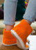 Hi-Top Slipper Socks in Red Heart Super Saver Economy Solids - LW4587 - Downloadable PDF