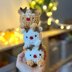 Set of 3 chubby reindeers crochet pattern, No sew PDF tutorial, Christmas pattern