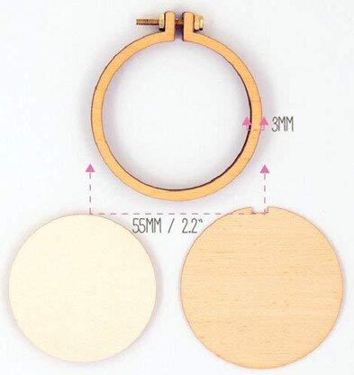 Dandelyne 5.5cm Miniature Embroidery Hoop Pack (S55ON)