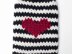 Hot Water Bottle Cover Heart Stripes Chunkky Wool Sweater