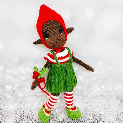Christmas elf, crochet doll, amigurumi doll, Bella