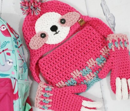 Sloth Hat & Mitten Set