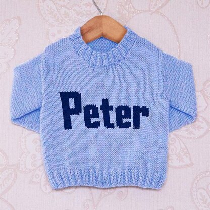 Intarsia - Peter  Moniker Chart - Childrens Sweater