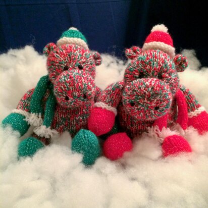 Hippopotamus for Christmas - knitting pattern
