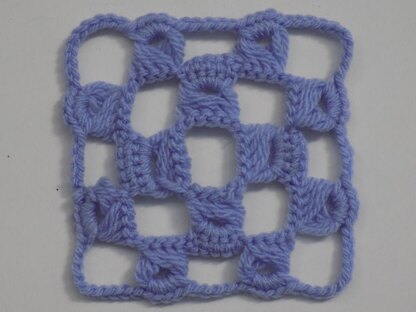 Broomstick Crochet Granny Square, blanket block