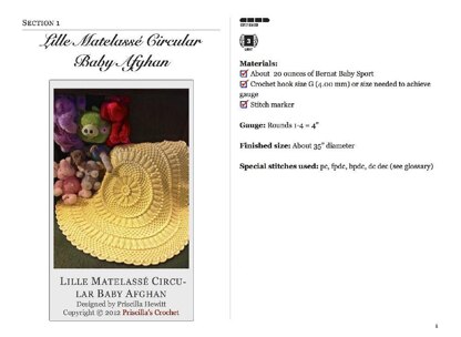 Lille Matelassé Circular Baby Afghan