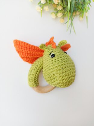 Baby Dragon Teething Rattle