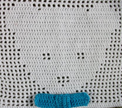 Teddy Face Filet Baby Blanket