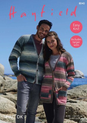 Cardigans in Hayfield Spirit DK - 8040 - Downloadable PDF