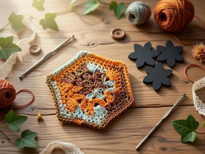 A Crochet Hexagon Motif Pattern + Video Tutorial
