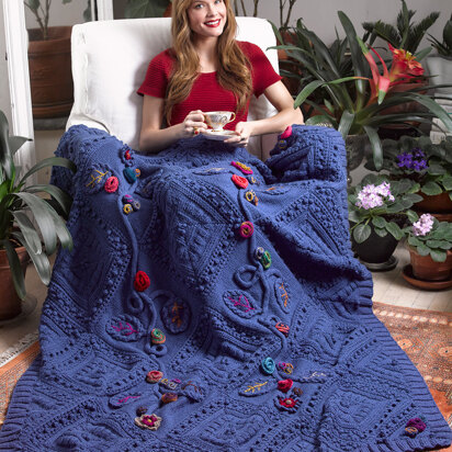 Garden Fantasy Afghan in Lion Brand Vanna's Choice - L32146