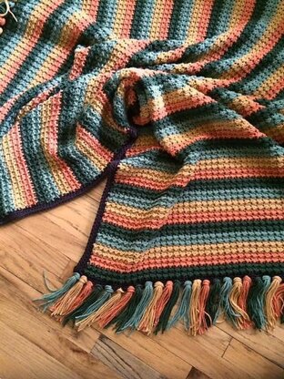 1970s Style Retro Throw