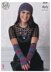 Scarf, Hat, Gloves & Polo Neck Warmer in King Cole Party Glitz 4Ply - 4639 - Downloadable PDF