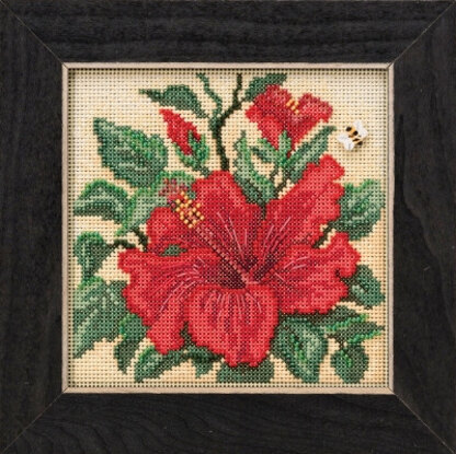 Mill Hill Spring Series 2019 - Hibiscus - 5.25in x 5.25in