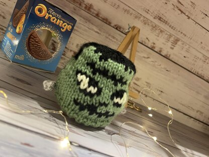 Frankenstein Inspired Chocolate Orange Cover Knitting Pattern