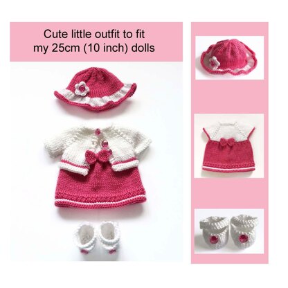 Dolls clothes knitting pattern 19077