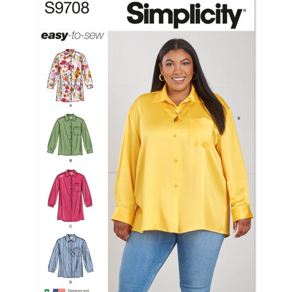 Simplicity Women's Shirts S9708 - Sewing Pattern