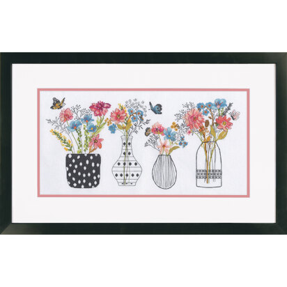Dimensions Wildflower Vases Cross Stitch Kit - 16in x 8in