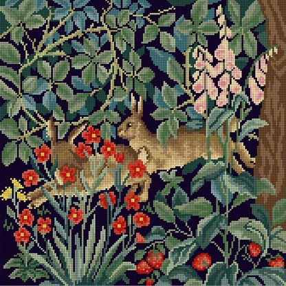 Bothy Threads Greenery Hares Tapestry Kit - 14 x 14 In