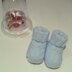 Baby booties with owl detail