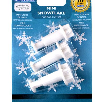 PME Mini Snowflake Plunger Cutter Set 3