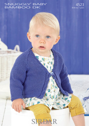 Cardigans in Sirdar Snuggly Baby Bamboo DK - 4523 - Downloadable PDF