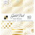 American Crafts DCWV Single-Sided Cardstock Stack 6"X6" 40/Pkg - Gold Foil - White W/Gold Foil