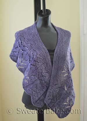 #210 Hillside Blooms Shawlette Knitting pattern by SweaterBabe.com ...