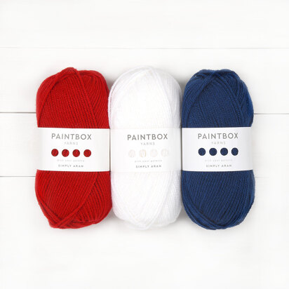 Warm Up America Hat by Bhooked - Paintbox Yarns Simply Aran 3 Ball Color Pack