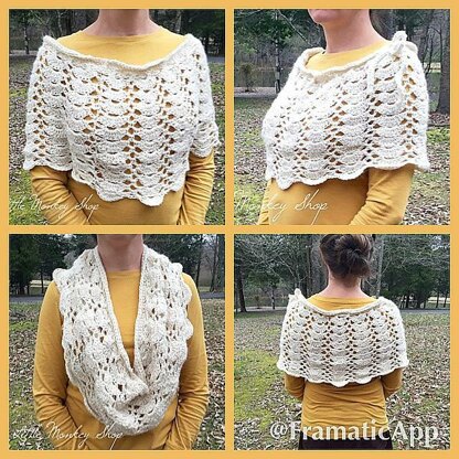 Lacy Scallops Shawl or Cowl