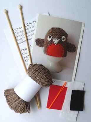 Wonky Robin Christmas Decoration or Egg Cosy