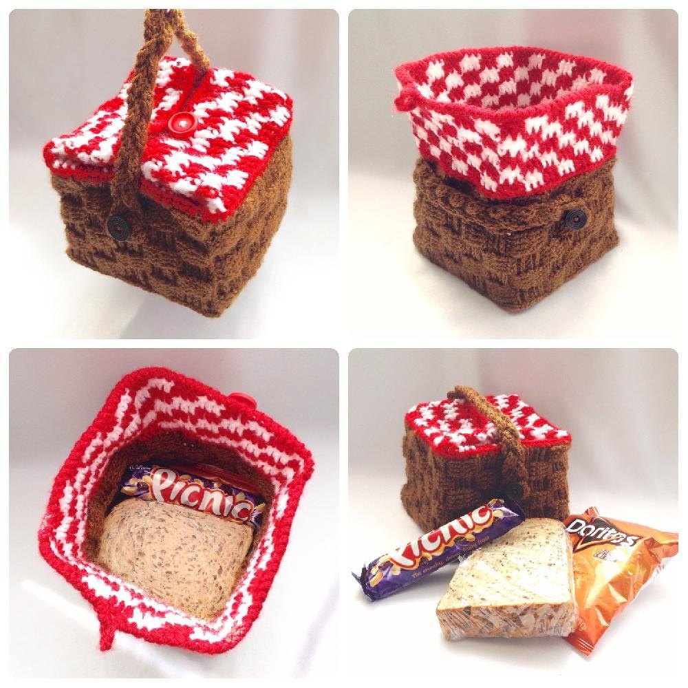 Picnic Basket Lunch Bag Crochet pattern by Hooked on Patterns LoveCrafts