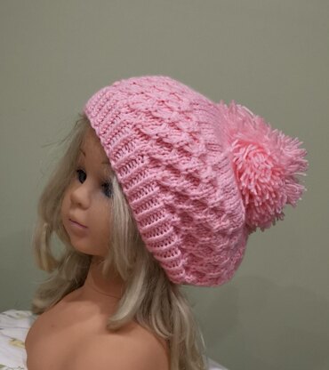 Pink Diamond Slouchy Beanie